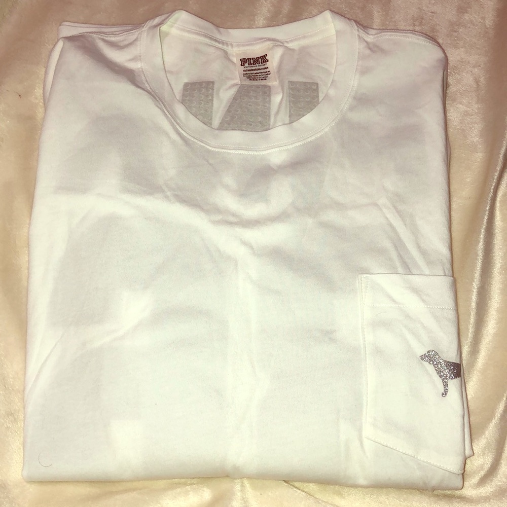 Pink bling long sleeve shirt size xl